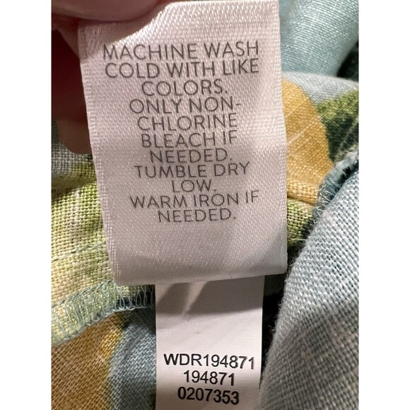 J. Jill LOVE LINEN dress with lemons sleeveless POPOVER SHIFT with pockets Large - Picture 12 of 12